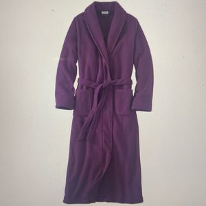 L.L. Bean Women’s Winter Fleece Robe, Wrap-Front Size Small